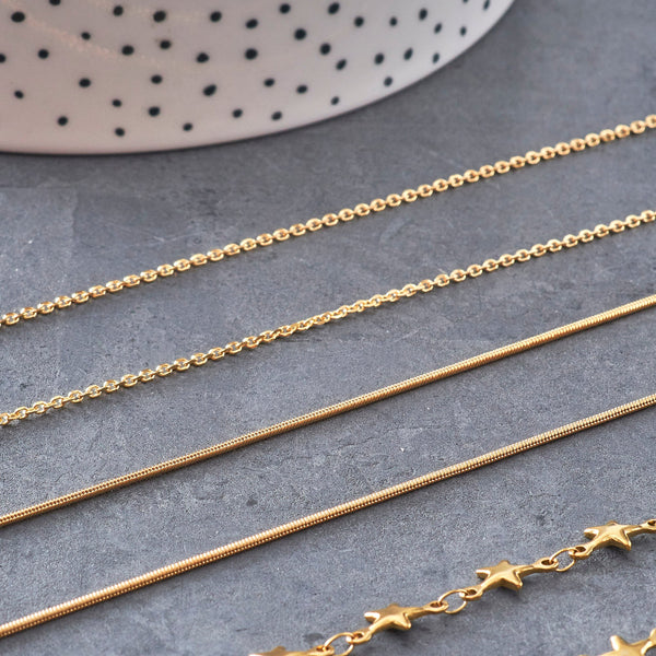 Cadena a metros de acero para bisutería DIY