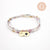 Bracelet Personnalisé en cordon liberty, breloque nacre & acier inoxydable 304, x1 (ADN11) (G11102)