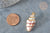 Pendentif coquillage marron spirale doré 30-50mm, Pendentif coquillage pour création bijoux X1  G9256