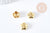 Raw brass flower caps 14mm, metal cup for bead decoration X10 VALID