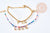 Multicolored Vecchio bracelet kit personalized with zircon letters, Boxes and kits for creating DIY costume jewelry, pouch G8747