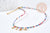 Vecchio necklace kit multicolor personalized zircon letters 40cm, Boxes and kits creating DIY costume jewelry, pouch G8749