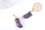 Natural amethyst horn pendant 37mm, natural stone pendant jewelry creation, X1 G8283