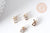 Pendentif Pomme laiton zircon 10mm,  pendentif création bijoux fruits X1 G9018