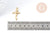 Cross pendant Rose flower 304 stainless steel IP gold, nickel-free pendant creation religion jewelry, X1 G9014