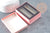Gift box Jewelery box pink cardboard geometric pattern 11.2 x8.05cm, a box for jewelry storage x1 G8956
