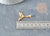 Breloque queue poisson acier 304 inoxydable doré 18k 26mm, création bijoux sirène acier inoxydable, X1 G5640