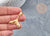 Breloque queue poisson acier 304 inoxydable doré 18k 26mm, création bijoux sirène acier inoxydable, X1 G5640