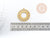 Pendentif rond soleil acier 201 inoxydable doré 33mm, création bijoux résistants X1 G6150