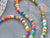 Perle rondelle heishi nacre multicolore 4mm, perle naturelle pour création de bijoux, le fil de 38cm X1 G9039