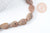 Perles goutte jaspe sésame rose naturel 20mm,création boucles et colliers pierre naturelle, X5 G8273