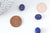 Engraved protective eye bead natural lapis lazulis 10x12mm, X1 G2343 