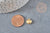 Gold steel heart medal pendant, gold steel pendant, nickel-free, gold steel, jewelry creation, steel medal, 10.5mm, set of 2 G4917