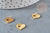304 gold stainless steel heart medal pendant, gold steel pendant, nickel-free, gold steel, jewelry creation, steel medal, 12mm, unit G2993