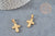 304 gold stainless steel cross pendant 19mm, gold stainless steel charm for religion jewelry creation, X1 G2894
