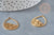 Golden steel raindrop pendant 30mm, golden charm, golden stainless steel, nickel-free pendant, X1, G5727