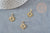 Sun pendant in gold stainless steel, horoscope, lucky charm in gold steel, Sun pendant, 22mm, unit G5290