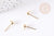 Stud ear studs ball steel 304 gold stainless steel 14k4mm, ring, pierced earrings x 10 G0056