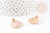 Rose gold shell pendant 24.5mm, shell pendant for jewelry creation X2 G5794