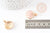 Rose gold shell pendant 24.5mm, shell pendant for jewelry creation X2 G5794