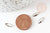 Breloque ovale cuivre or blanc rhodium 10mm,pendentif argent pour création bijoux DIY, X4  G9247