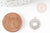 Pendentif estampe filigrane rond évidé motif géométrique laiton platine 14mm, Pendentif léger création bijoux argent, X2 G9295