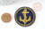 Embroidered iron-on patch, golden navy anchor, clothing customization, iron-on patch, embroidered patch, 45mm, X1 G5072