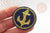 Embroidered iron-on patch, golden navy anchor, clothing customization, iron-on patch, embroidered patch, 45mm, X1 G5072