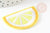 Lemon yellow iron-on embroidered patch, clothing customization 46.5mm, iron-on patch, embroidered patch, X2 G8764