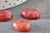 Red marbled jade cabochon, oval cabochon, natural jade, 18 x13mm, jewelry creation, stone cabochon, natural stone, G2923