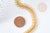 Chaine complète Fishbone acier inoxydable 304 doré 45cm,création de bijoux XXL en acier inoxydable X1  G8358