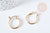 18K 20mm gold brass hoop earrings, a pair of gold earrings for pierced ears, pair, X1 G8759 