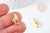 18k gold zamac hand charm 18.5mm, nickel-free, lucky jewelry creation, lucky pendant, X1 G8789