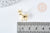 Golden brass deer pendant 19mm, jewelry creation, deer pendant, golden brass pendant, golden brass, 19mm each G8871