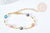 Multicolor protective eye chain bracelet gold stainless steel 304 -19cm, X1 G8739 