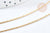 Serpentine chain complete with gold-plated 304 stainless steel clasp 1mm -46cm, stainless steel necklace creation, X1 G8792