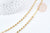 Pastille chain with golden 304 stainless steel clasp 4mm-45cm, complete chain with steel clasp, X1 G8780