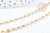 Pastille chain with golden 304 stainless steel clasp 4mm-45cm, complete chain with steel clasp, X1 G8780