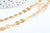 Pastille chain with 304 stainless steel clasp, gold 6mm-45cm, complete chain with steel clasp, X1 G8779