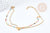 Multi-chain heart bracelet in gold steel 304 multi-colored enamelled stainless steel 25mm, Mother's Day birthday gift idea for women, unit G8804 