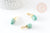 Gold faceted amazonite drop pendant, stone jewelry, natural stone amazonite pendant, stone jewelry, 19-21mm, X1 G5524