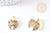 Heart pendant that opens colorful zircons, brass love pendant, nickel-free, 16mm, X1 G4744