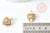 Heart pendant that opens colorful zircons, brass love pendant, nickel-free, 16mm, unit G4744