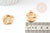 18K gold zodiac sun pendant and zircons, horoscope, lucky charm, gold brass, Sun pendant, 22mm, X1 G6826