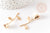 18K gold rose flower pendant, brass jewelry pendant, brass flower jewelry, unit, 37mm, G6429
