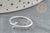 Thin solid 925 silver lightning ring 24mm, birthday gift jewelry idea X1 G9139