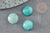 Round aqua green jade cabochon, natural stone, stone jewelry creation, natural jade, stone cabochon, dome green stone, 12mm, unit, G700
