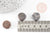 Perles disque jaspe zébré naturel beige marron 20mm,perles pierre naturelle création bijoux, perles jaspe naturel, X5 G8270