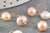 Breloque Perle d'eau douce naturelle rose pêche laiton doré 10-12mm, création de bijoux en perle naturelle,  X1 G9327