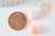 Multicolor plastic heart bead plastel, acrylic pendant, bead, colored plastic, 9.5mm, set of 30 (12.6G) G3492